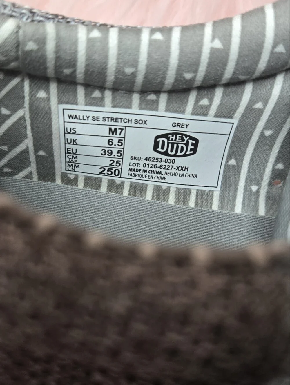 Hey Dude Men’s Gray Knit Slip-On Loafers